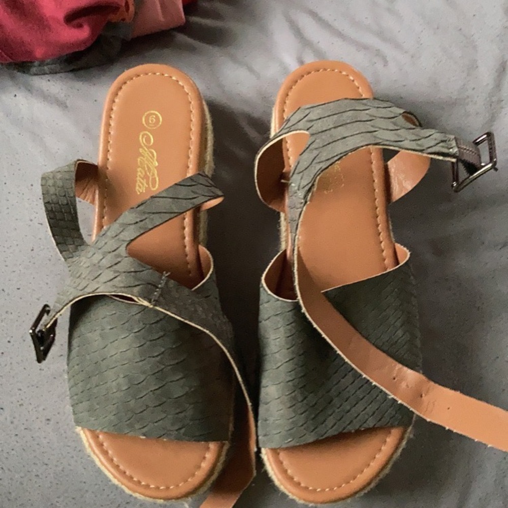 Boutique wedge sandals.